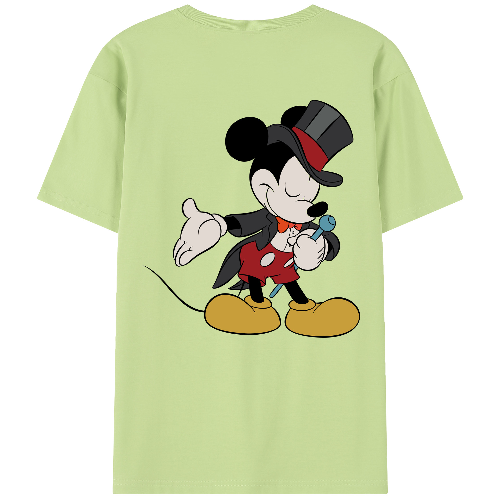 （画像用） ミッキーマウス Mickey Mouse 綿100％半袖Tシャツ（背面プリント）